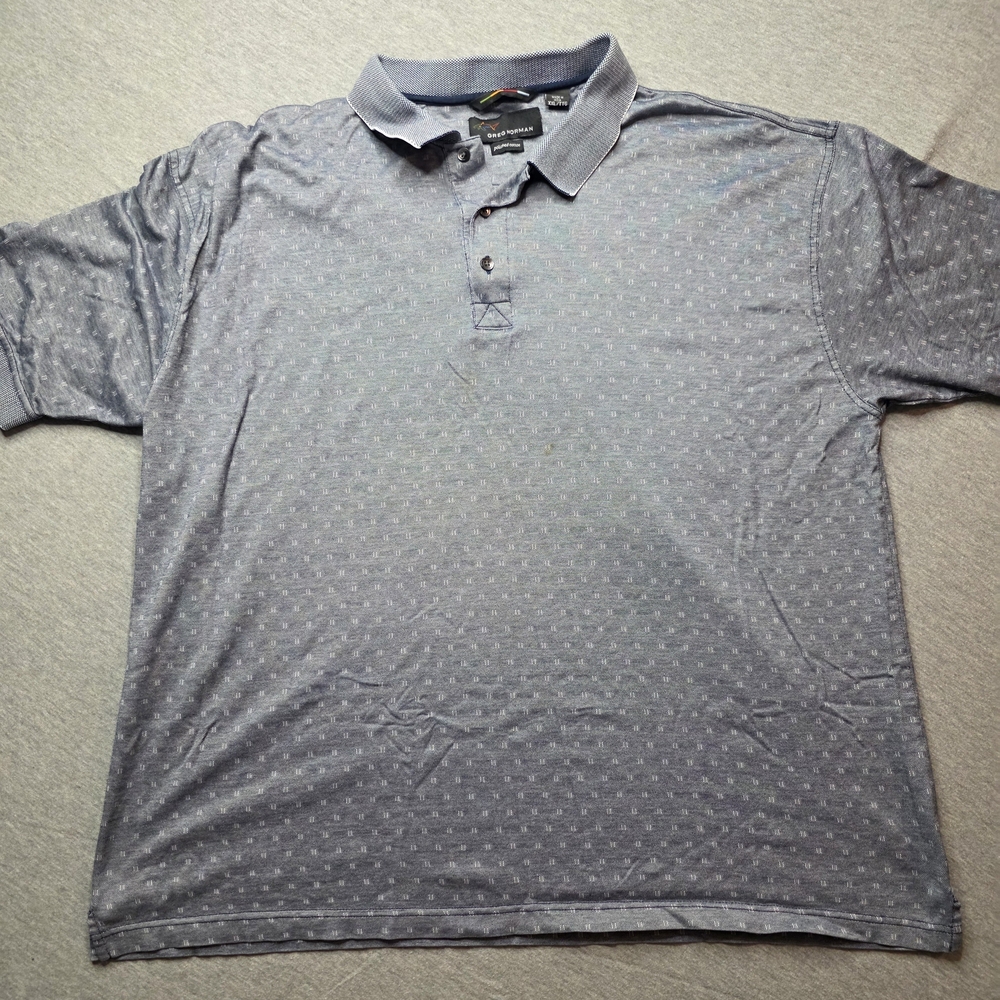 Greg Norman Polished Cotton Gray Polo Shirt Size XXL